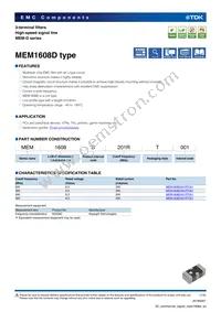 MEM1608D501RT001 Datasheet Cover
