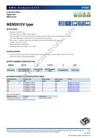 MEM2012V301RT001 Datasheet Cover