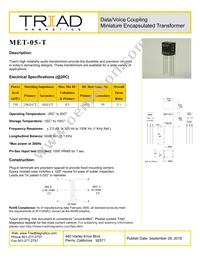 MET-05-T Datasheet Cover