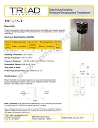 MET-35-T Datasheet Cover