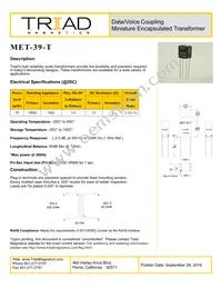 MET-39-T Datasheet Cover