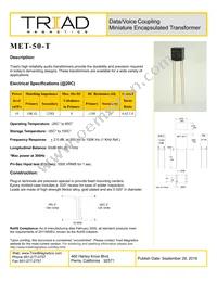 MET-50-T Datasheet Cover