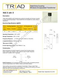 MET-60-T Datasheet Cover
