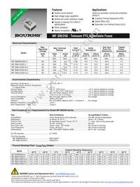 MF-SM013/250-2 Datasheet Cover