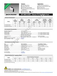 MF-SM013/250V-0 Datasheet Cover