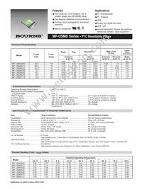 MF-USMD110-2 Datasheet Cover