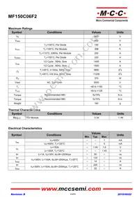 MF150C06F2-BP Datasheet Page 2