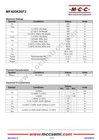 MF400K06F3-BP Datasheet Page 2