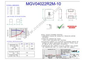 MGV04022R2M-10 Datasheet Cover