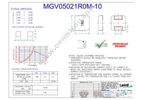 MGV05021R0M-10 Datasheet Cover