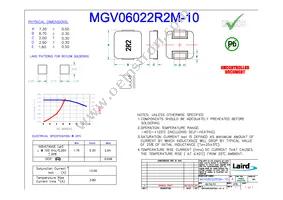 MGV06022R2M-10 Datasheet Cover