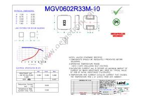 MGV0602R33M-10 Datasheet Cover