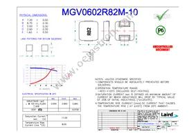 MGV0602R82M-10 Datasheet Cover