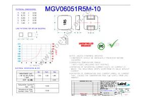 MGV06051R5M-10 Datasheet Cover