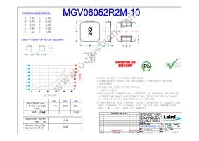 MGV06052R2M-10 Datasheet Cover