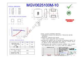 MGV0625100M-10 Datasheet Cover