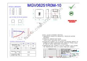 MGV06251R0M-10 Datasheet Cover