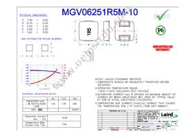 MGV06251R5M-10 Datasheet Cover