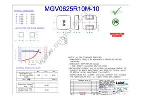 MGV0625R10M-10 Datasheet Cover