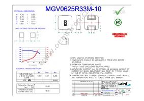 MGV0625R33M-10 Datasheet Cover