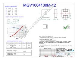 MGV1004100M-12 Datasheet Cover