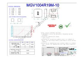 MGV1004R19M-10 Datasheet Cover