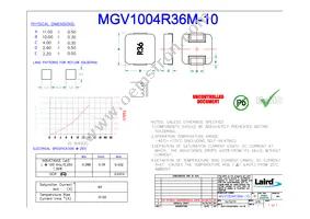 MGV1004R36M-10 Datasheet Cover