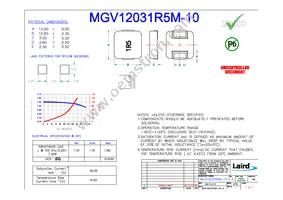 MGV12031R5M-10 Datasheet Cover