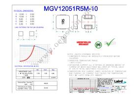 MGV12051R5M-10 Datasheet Cover