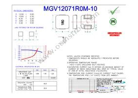 MGV12071R0M-10 Datasheet Cover