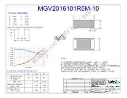 MGV2016101R5M-10 Datasheet Cover