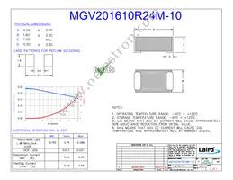 MGV201610R24M-10 Datasheet Cover