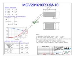MGV201610R33M-10 Datasheet Cover