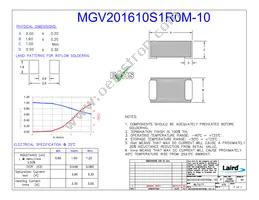 MGV201610S1R0M-10 Datasheet Cover