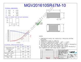 MGV201610SR47M-10 Datasheet Cover