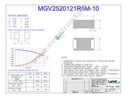 MGV2520121R5M-10 Datasheet Cover