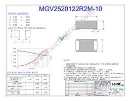 MGV2520122R2M-10 Datasheet Cover
