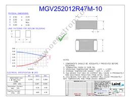 MGV252012R47M-10 Datasheet Cover