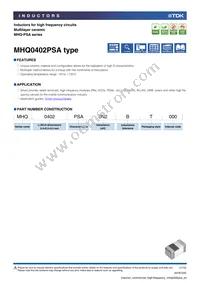 MHQ0402PSA8N2JT000 Datasheet Cover