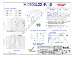 MI0603L221R-10 Datasheet Cover