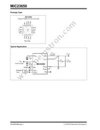 MIC23650YFT-TR Datasheet Page 2