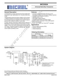 MIC2550ABTS-TR Datasheet Cover