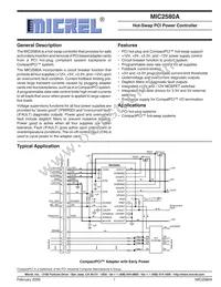 MIC2580A-1.6BTS-TR Datasheet Cover