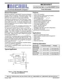 MIC5016BWM Datasheet Cover