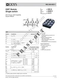 MIO600-65E11 Datasheet Cover