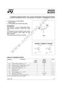 MJ2955 Datasheet Cover