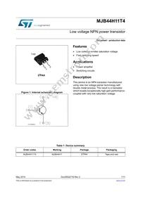 MJB44H11T4 Datasheet Cover