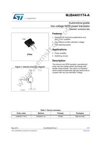 MJB44H11T4-A Datasheet Cover