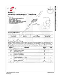 MJD122TF Datasheet Page 2