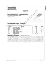 MJE340STU Datasheet Page 2